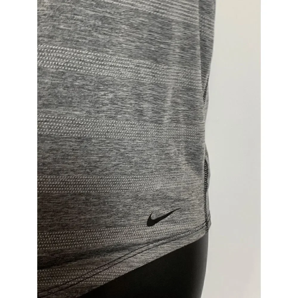 Nike Women's Gray Sleeveless Racerback Stretch Striped Active Tank Size XS